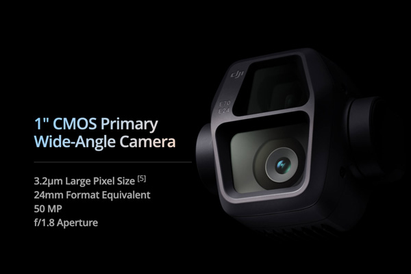 DJI Air 3S Descriptions - 1″ CMOS Primary Camera: Breathtaking Detail for Travel Photography