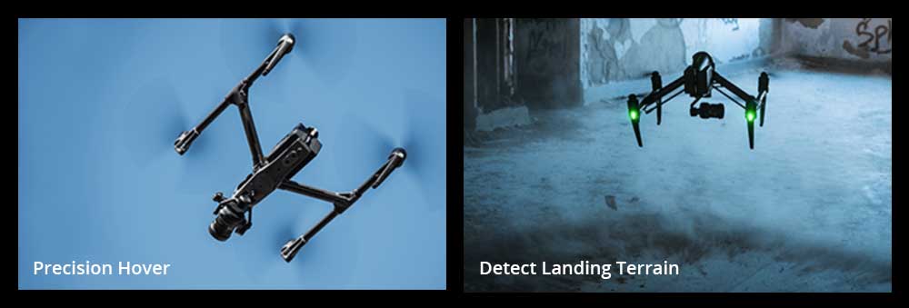 DJI Inspire 2 Precision Hover and Landing Terrain Detection