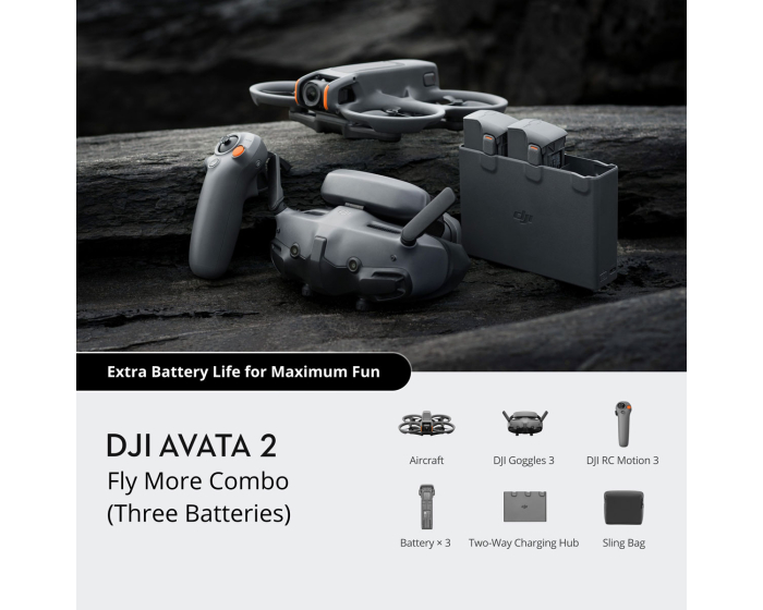 DJI Avata 2 Fly More Combo (Three Batteries)